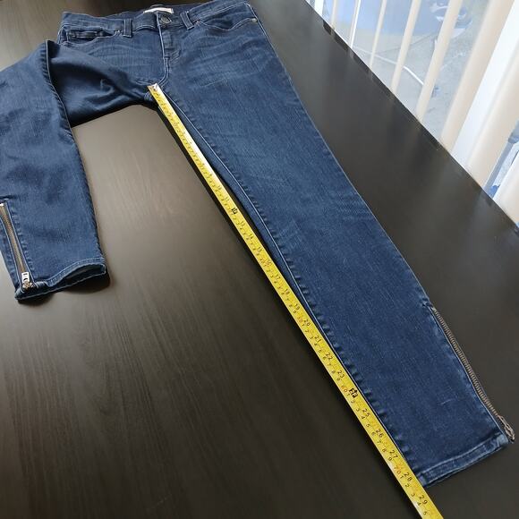 Madewell Skinny Skinny Ankle Zip Jeans size 27 med indigo blue mid-rise 28Wx29L - Picture 14 of 16